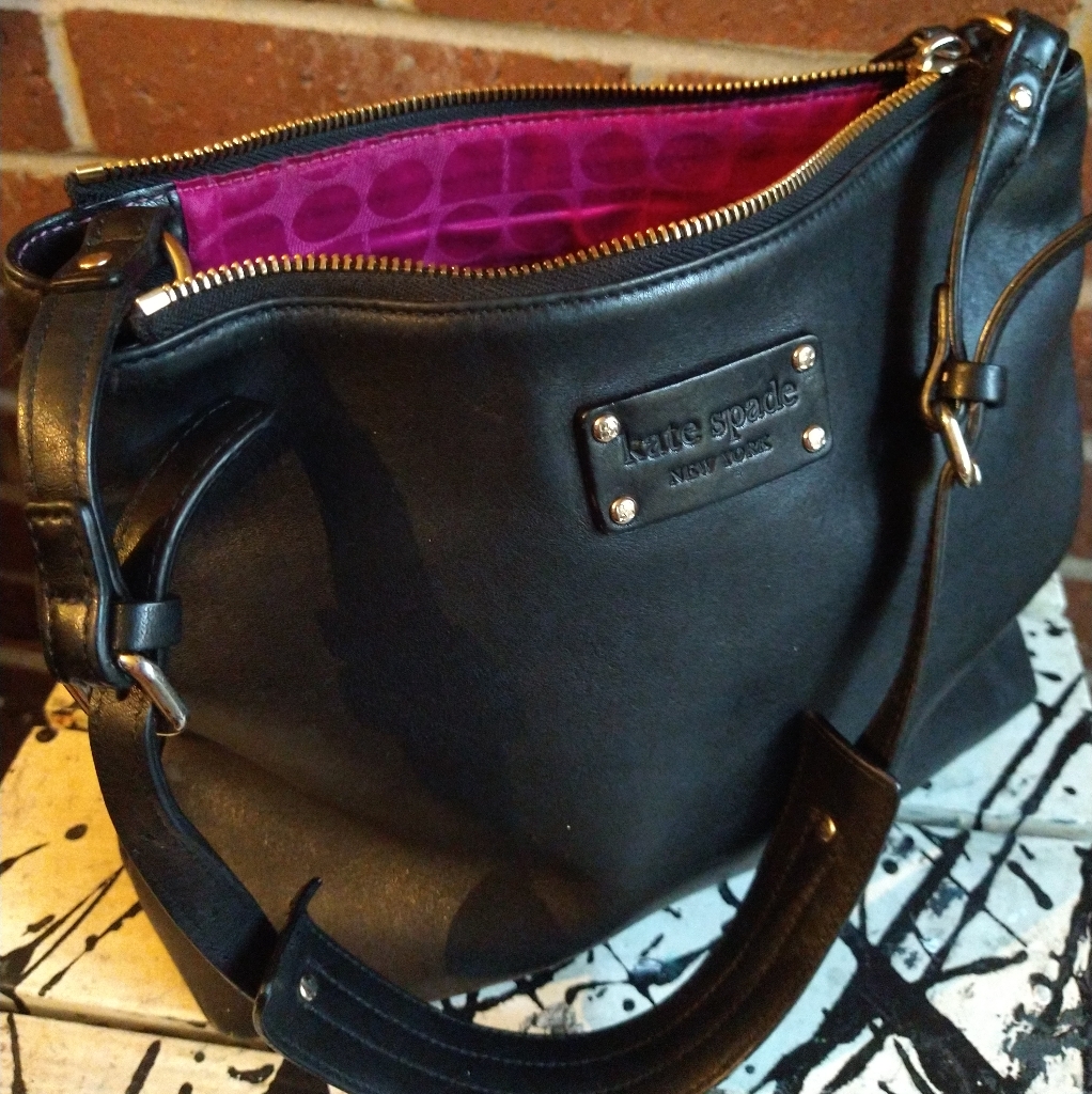Kate Spade Shoulder Bag W/ Fuschia Lining